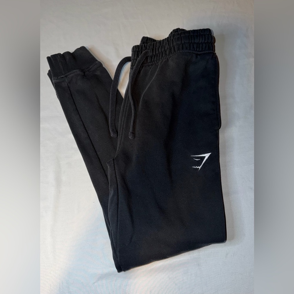 Gymshark Black Joggers Women XS Athletic Sweatpants Drawstring Gym Pants